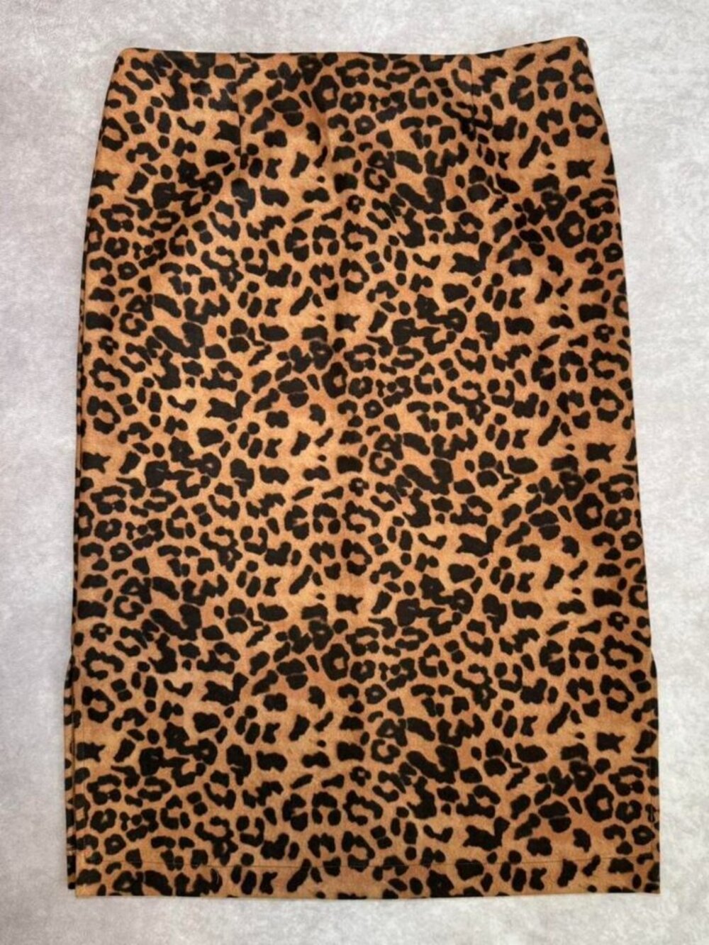 Leopard Print Pencil Midi Skirt | Size M | Y2K Brown Animal Print